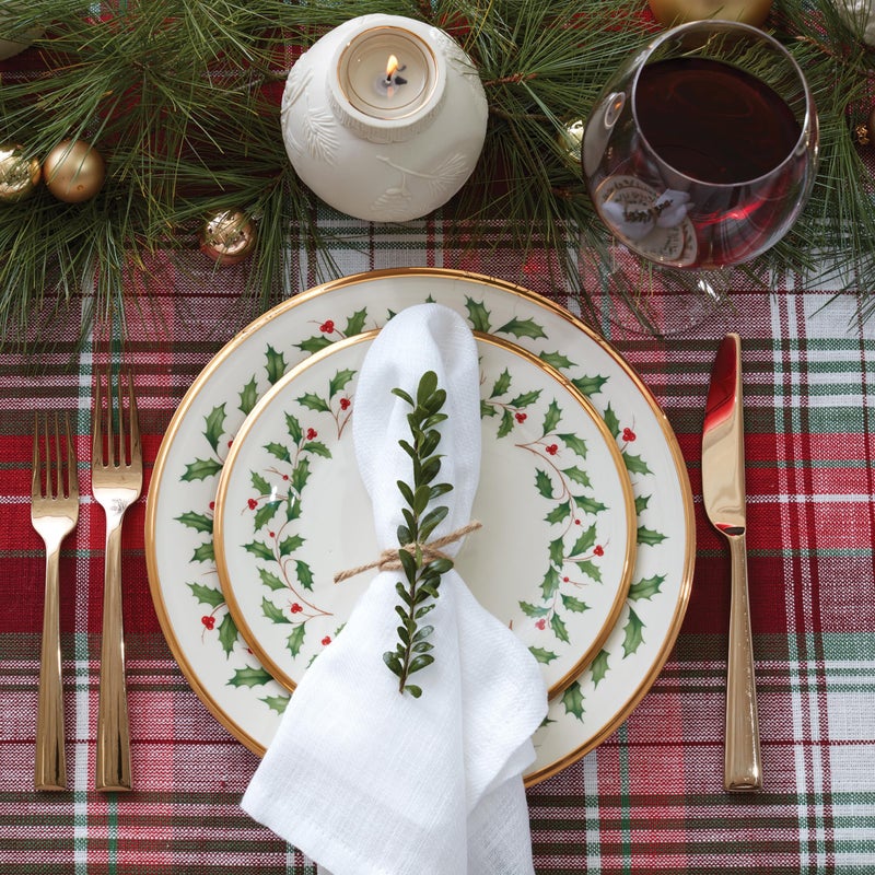 Lenox 883430 Holiday 3-Piece Place Setting, Christmas Set, Hosting, Red & Green - Image 2